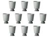 Set of 10 Cups X 11 Cm Shochu Cups Setomonohonpo Blue-Gray Free-Fill [8.5 (300cc)]