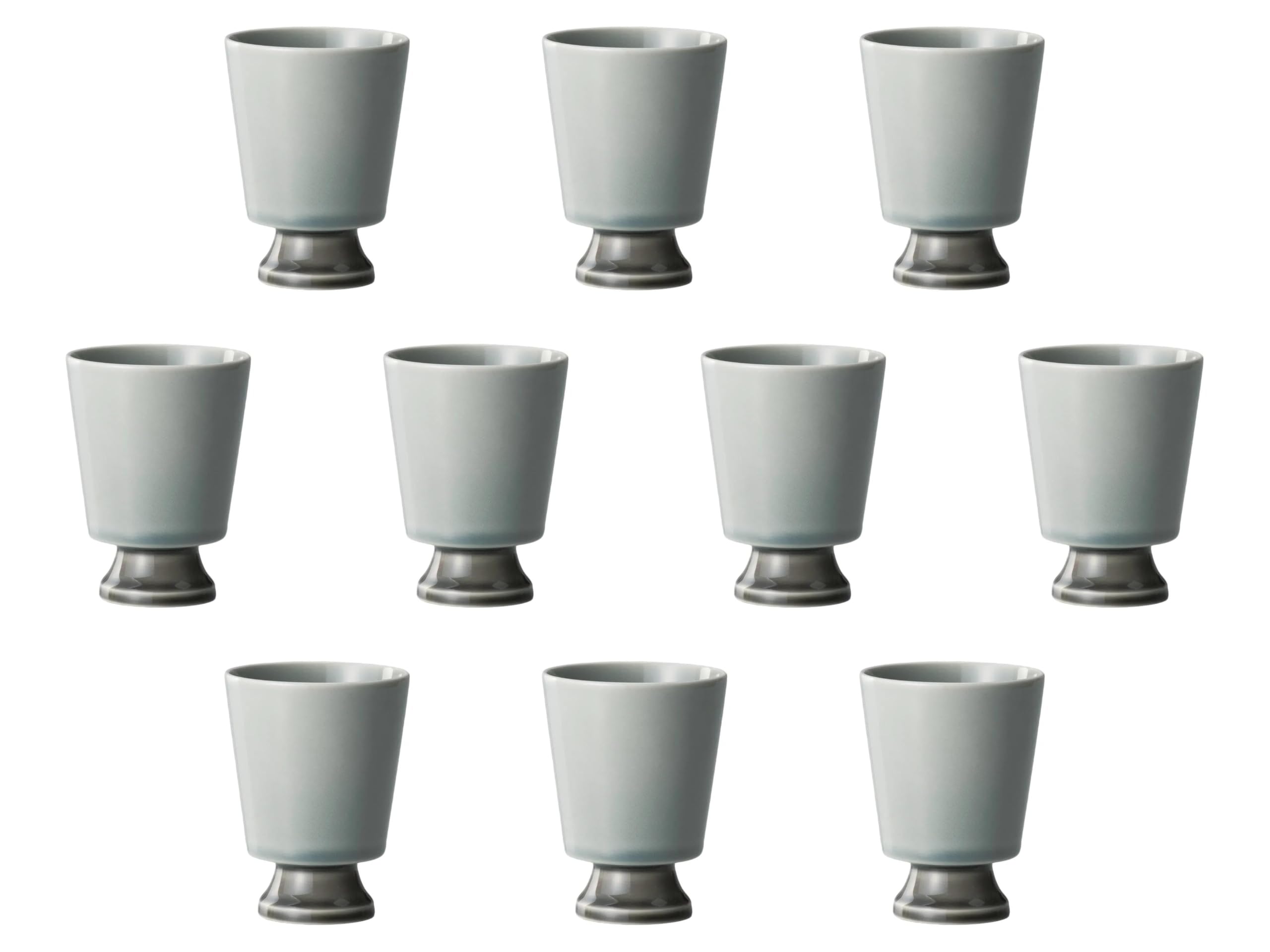 

Set of 10 Cups x 11 cm Shochu Cups Setomonohonpo Blue-Gray Free-Fill [8.5 (300cc)] синий