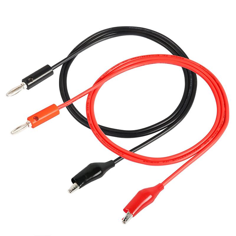 Alligator Cilp To 4mm Banana Plug Test Cable Lead Connector Dual Tester Probe Crocodile Wires Clip For Multimeter Measure Tool