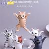 5 PCs Dancing Cat Figure Decoration Animation Cat Model Fashion Toy Enchanting Cat Capsule Toy Doll Cake Decoration