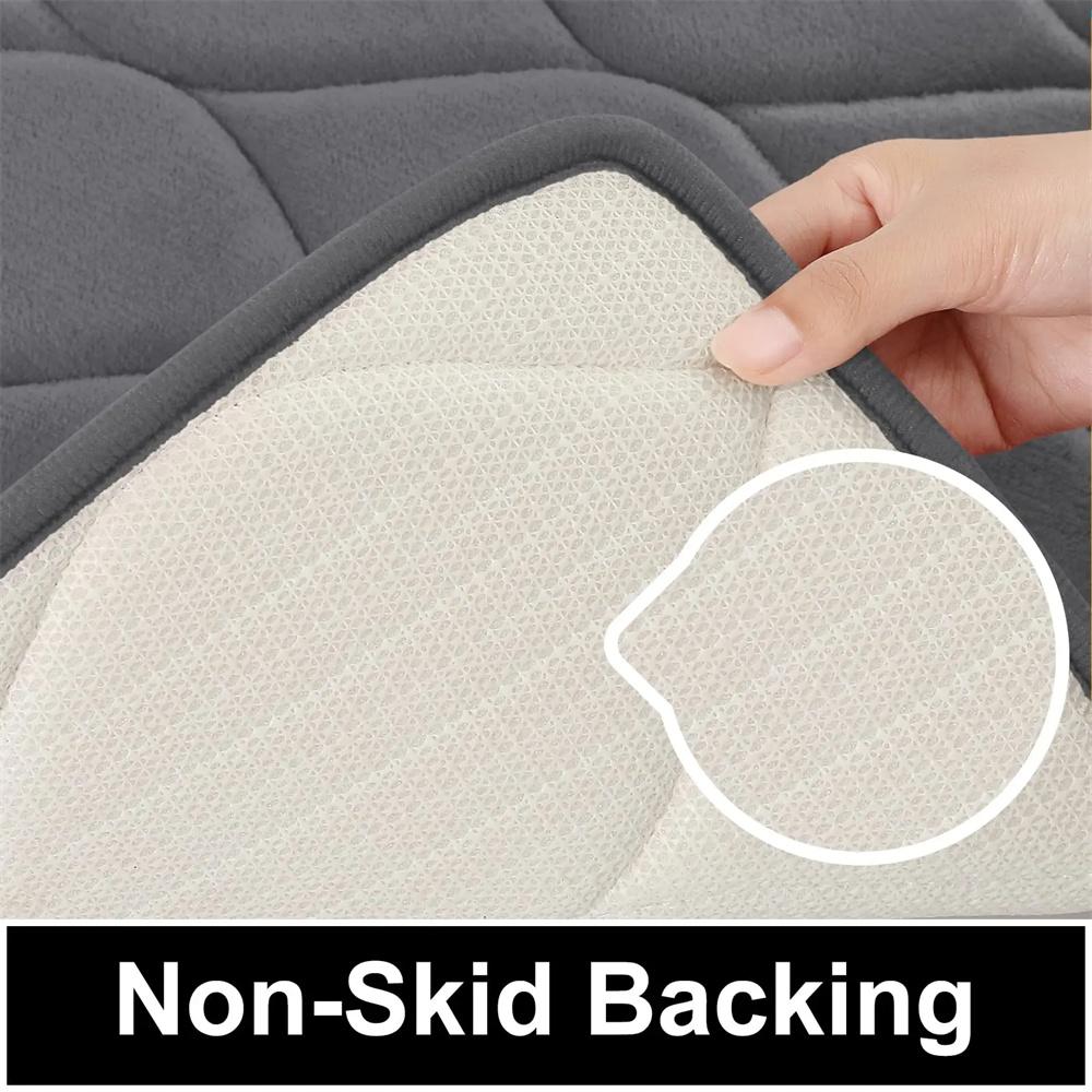 Homaxy Memory Foam Bathroom Bath Mat Soft Non-Slip Carpet Absorbent Floor Bathroom Rug Shower Carpet Kitchen Decor Foot Mat
