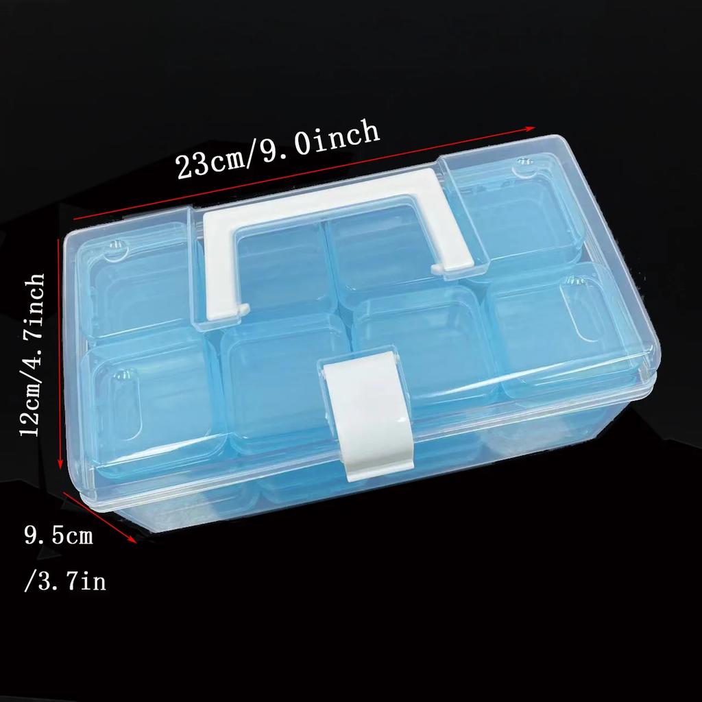 32pcs/Set Clear Plastic Organizing Storage Box, DIY Beaded Storage Container Suitcase, Jewelry Hair Accessories Container Box
