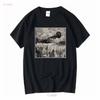 Neutral Milk Hotel Aeroplane T Shirt Military Green Color Te4206 Vintage Washed Streetwear Slightly Casual Designer Clothes