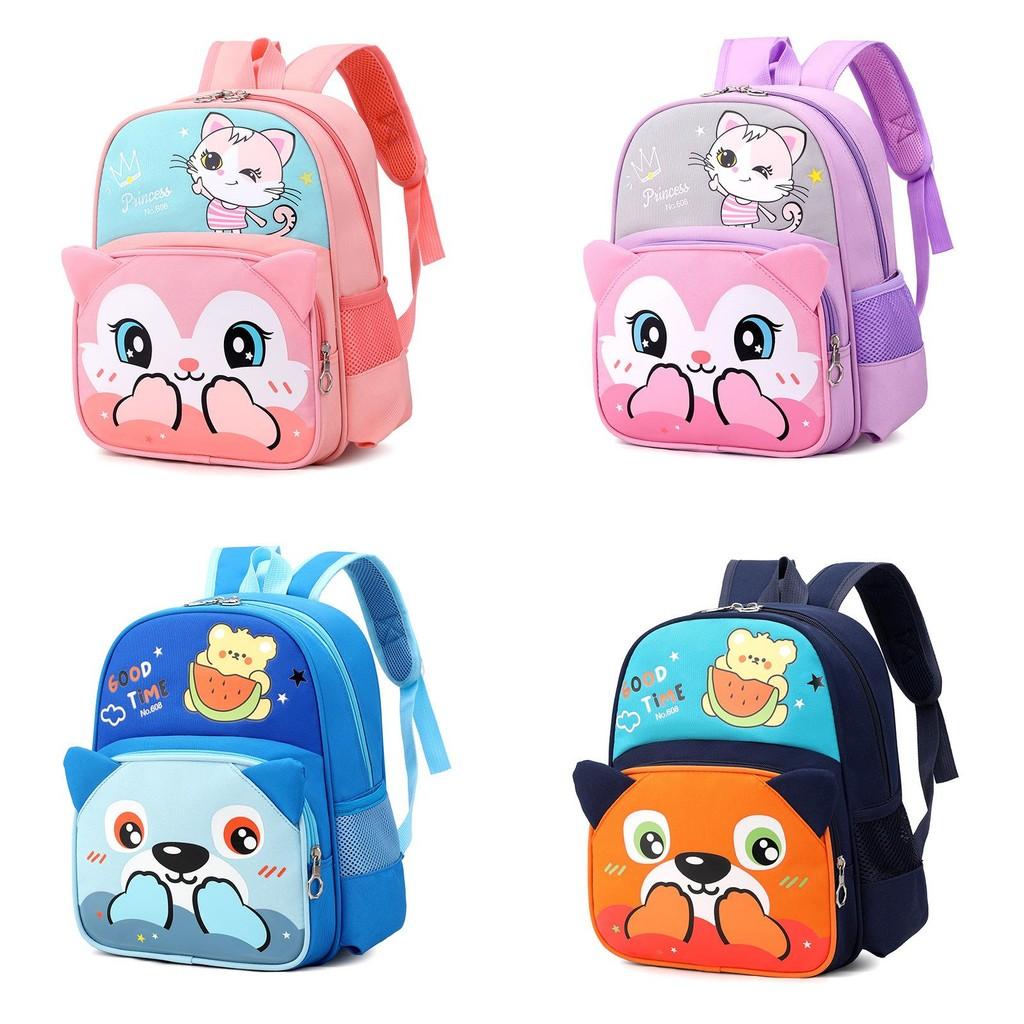 Cute Cartoon Children's Backpack Lightweight Gender Neutral Durable Nylon Bag For Ages 2 To 5