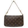 Used Monogram Pochette Accessoires M51980 Canvas Brown Authentic 1222