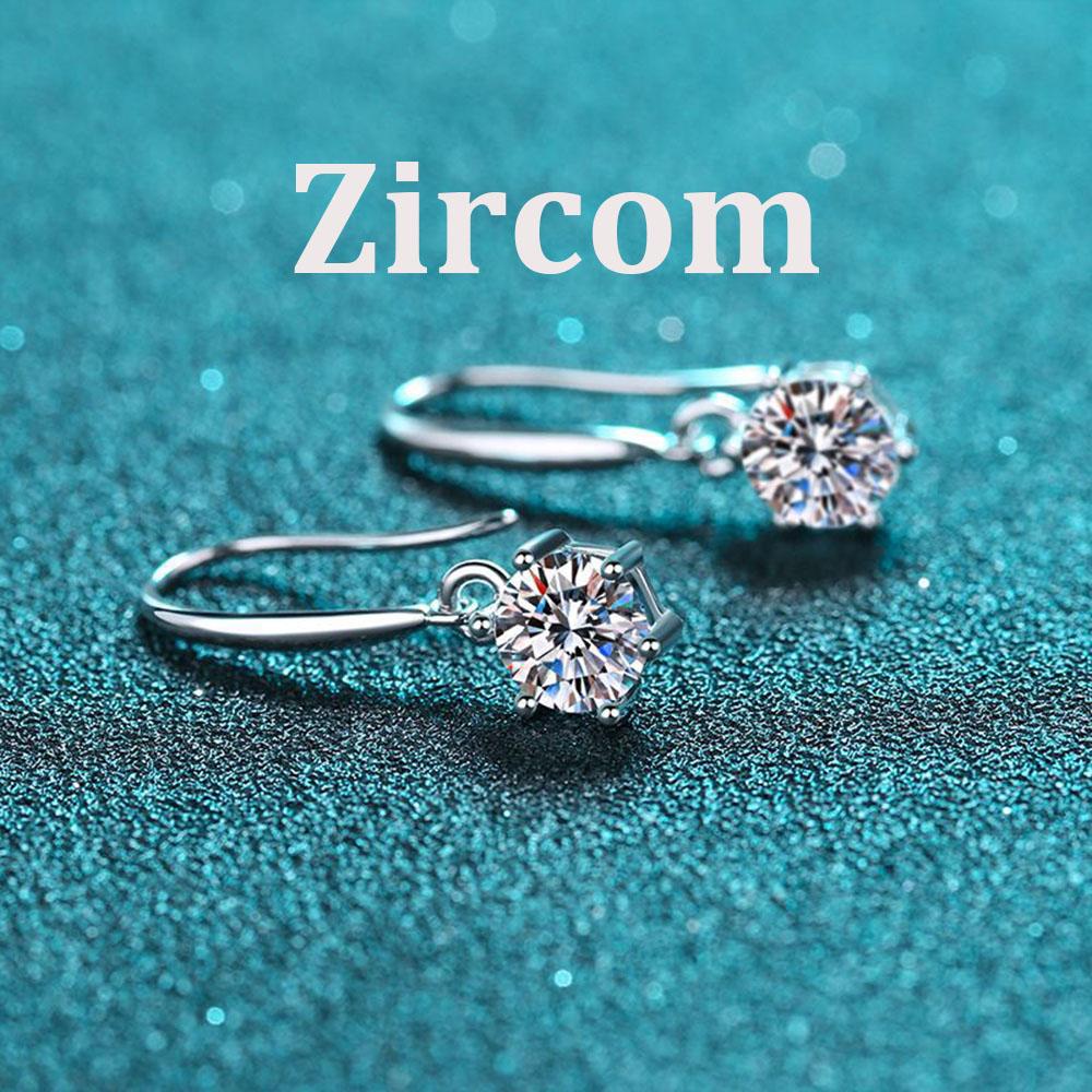 Серьги с муассанитом 1 карат для женщин, бриллиантовые гвоздики, выращенные в лаборатории, из серебра 925 пробы, тонкие ювелирные изделия, подарок 0.5ct(5mm) and 0.5ct