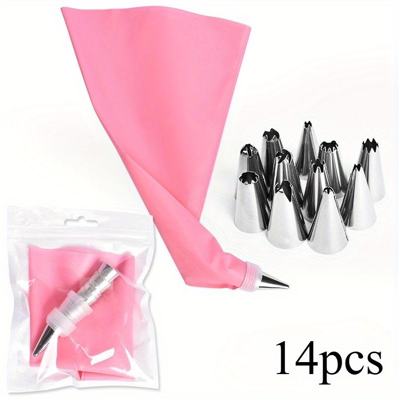 Piping Bags Cake Decorating Tools Reusable Silicone Pastry Bag Stainless Steel Nozzle Piping Nozzles Pastry Set Baking T