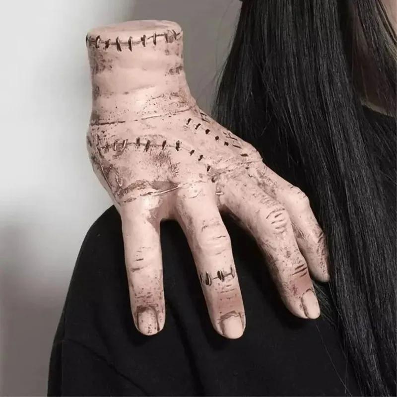 Wednesday Addams Pvc Ding Hand Cosplay Addams Familie Figurine Woondecoratie Bureau Ambachten Halloween Feest Kostuum Rekwisieten