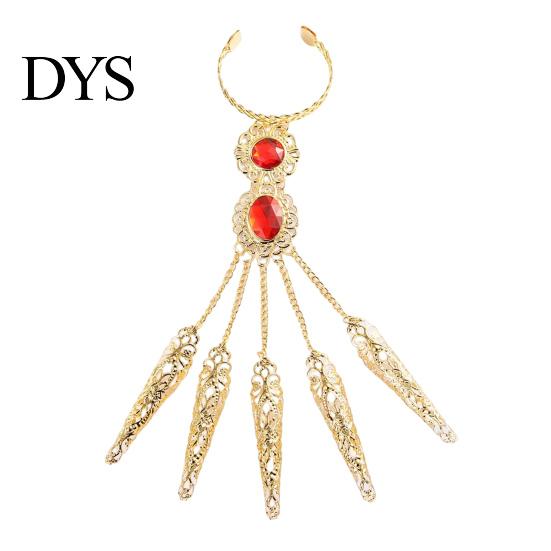 Finger Bracelet Golden 5 Long Nails Ethnic Belly Girls Dance Props Indian Thai Female Bangle Stage Performance Women