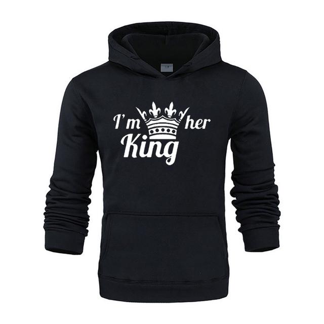 

Женские толстовки с длинными рукавами и принтом QUEEN KING Толстовка плюс размер флисовая одежда с капюшоном Толстовки Повседневные спортивные пуловеры с длинными рукавами