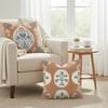 Retro Roman Pattern Cushion Cover Natural Linen Organic Fabric DoubleSided Printing Couch Pillow Covers Home Decor