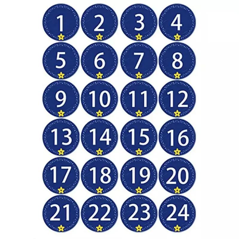 Christmas Gift Bags Calendar Countdown Jute Bag Advent Calendar Christmas Gift Bag Candy Storage Pouch DIY Christmas Gift Bag