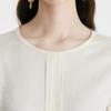 Gentle and Sweet: 100% Mulberry Silk 26 Year Spring/Summer Round Neck Aging Reduction Unique Printed Silk T-shirt for Women