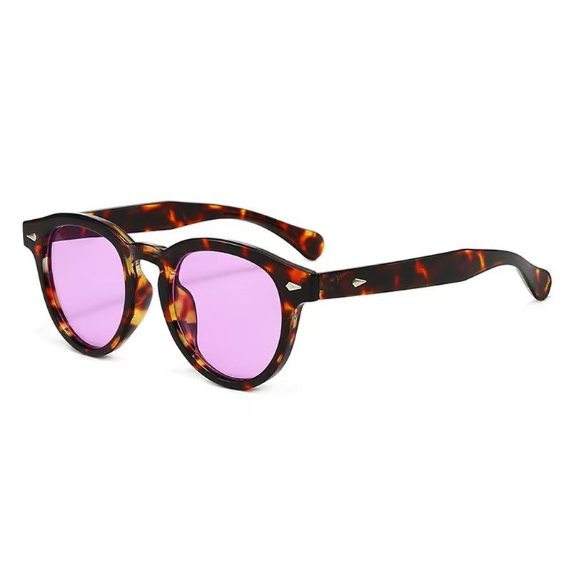 European and American new round frame rice nails light luxury simple fashion personalized street shooting men's and women's outdoor sunscreen versa