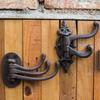 Cast Iron Hook Fold Multi-storey Multi Angle Wall Hook Decoration Courtyard Garden Wall Mounted Multi Functional Metal Hook