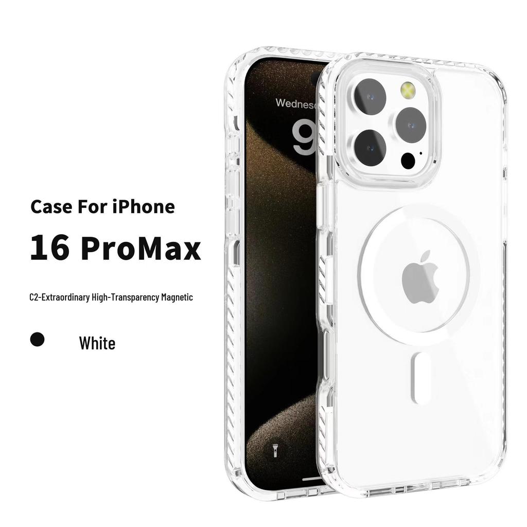 Dual-Tone Magnetic Case for iPhone 17 Pro Max and Apple 16 Plus Clear Shield