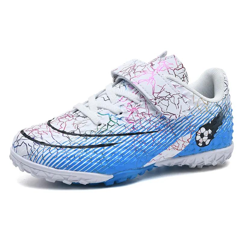 

Детские футбольные бутсы, бутсы для юниоров, дышащие, удобные, для тренировок на открытом воздухе, для подростков, для мини-футбола, для футбольного зала 38 синий