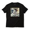 Gundam Wing Deathscythe In the Great Wave Off Kanagawa Anime Graphic Art Tee