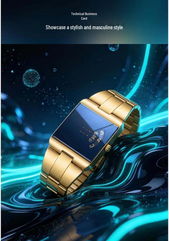 Unisex Modische Quarz-Quadratuhr - Armbanduhr für Herren & Damen für Schüler
