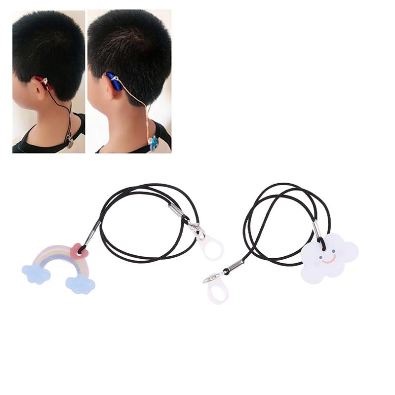 Clip Porta Clip per Apparecchi Acustici BTE alla Moda a Cartoni Animati per Bambini Bambini Anziani Anti Perdita Cordino/Laccetto per Apparecchio Acustico Singolo/Doppio Orecchio