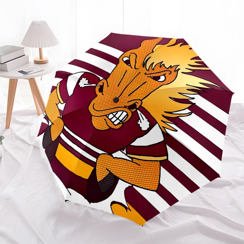Cartoon Horse Striped Background- Automatic Opening and Closing, 8-rib Structure Portable Umbrella, Suitable for Men and Women in All Season