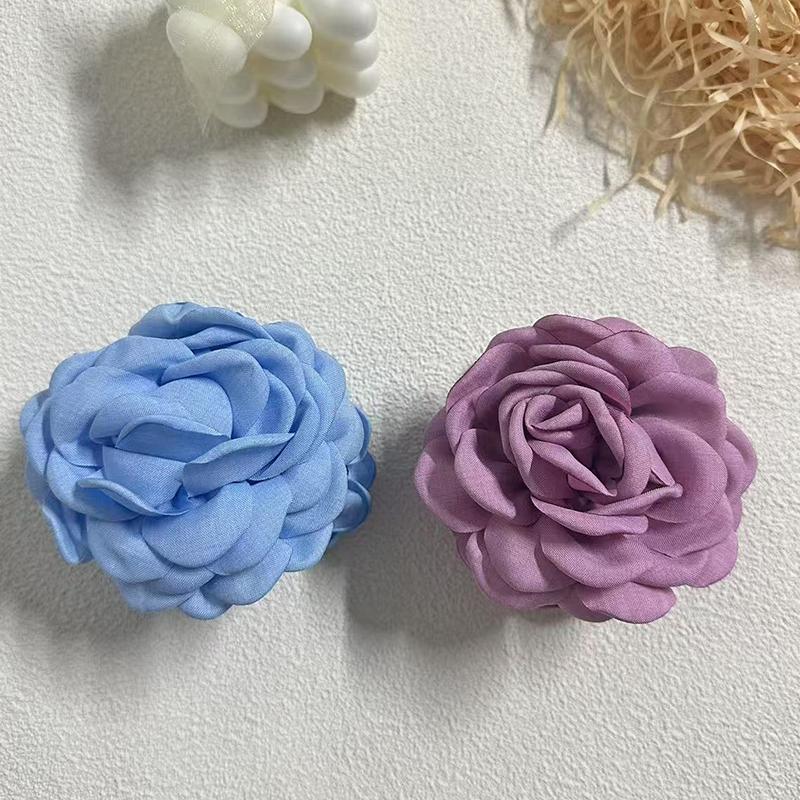 1/2/6pcs Stereoscopic Rose Flower Hair Clip Fpr Women Elegant Back of The Head Hair Shark Clip able Girl Hair Accessories