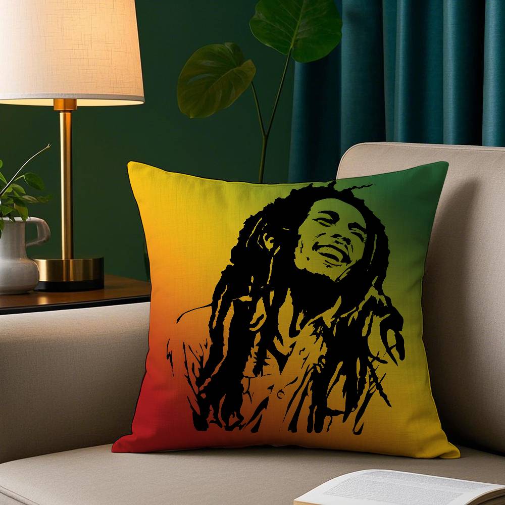 

Певец Регги Рок Наволочка Короткий Плюш Принт Наволочка Квадратные Наволочки Диван Домашний Декор 12x12Inch