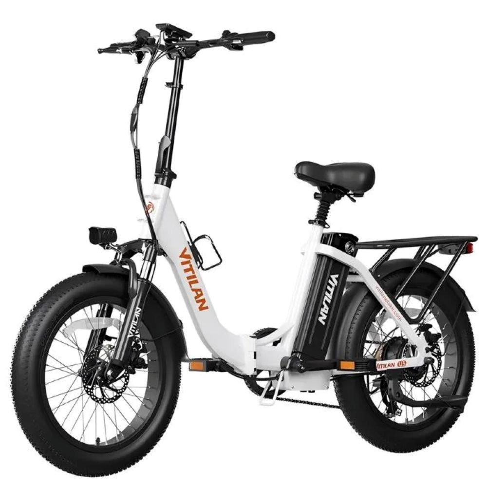Foldable electric bicycle VITILAN U3, 750W motor, 48V 13Ah battery, top speed 45 km/h, cruising range 120km, 20*4.0 inch tires