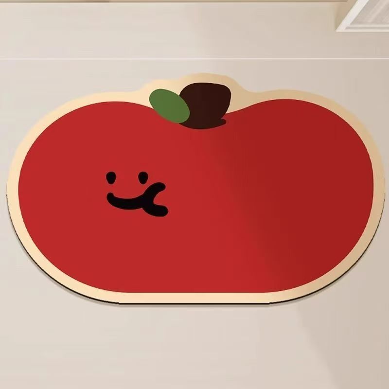 Cartoon Style Silicone Diatom Mud Bathroom Absorbent Non Slip Mat For Toilet And Shower Room Use