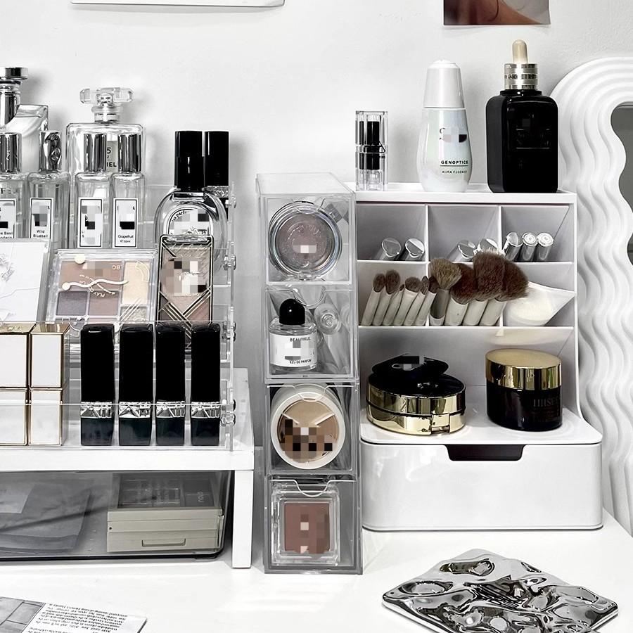 Desktop Gap Organizer Dust-Proof Transparent Multi-Layer Makeup Brush, Powder, Lipstick, and Cosmetic Drawer