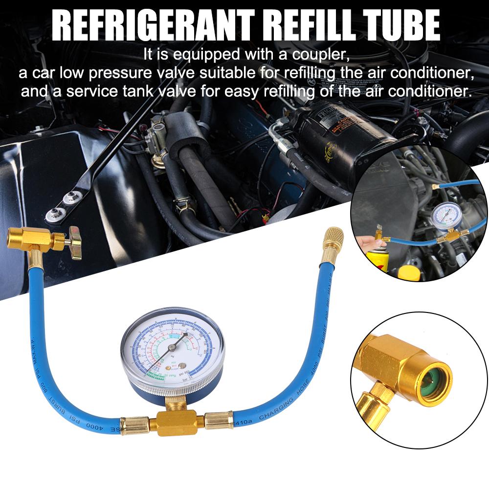 Car Air Conditioning Reparing Tools Refrigerant Recharge Hose Pressure Gauge Measuring Kit R134A  Accessories