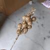 Christmas decorations, gold powder balls, berries, holiday atmosphere, Christmas tree wreath, rattan, gold powder sequin accessories