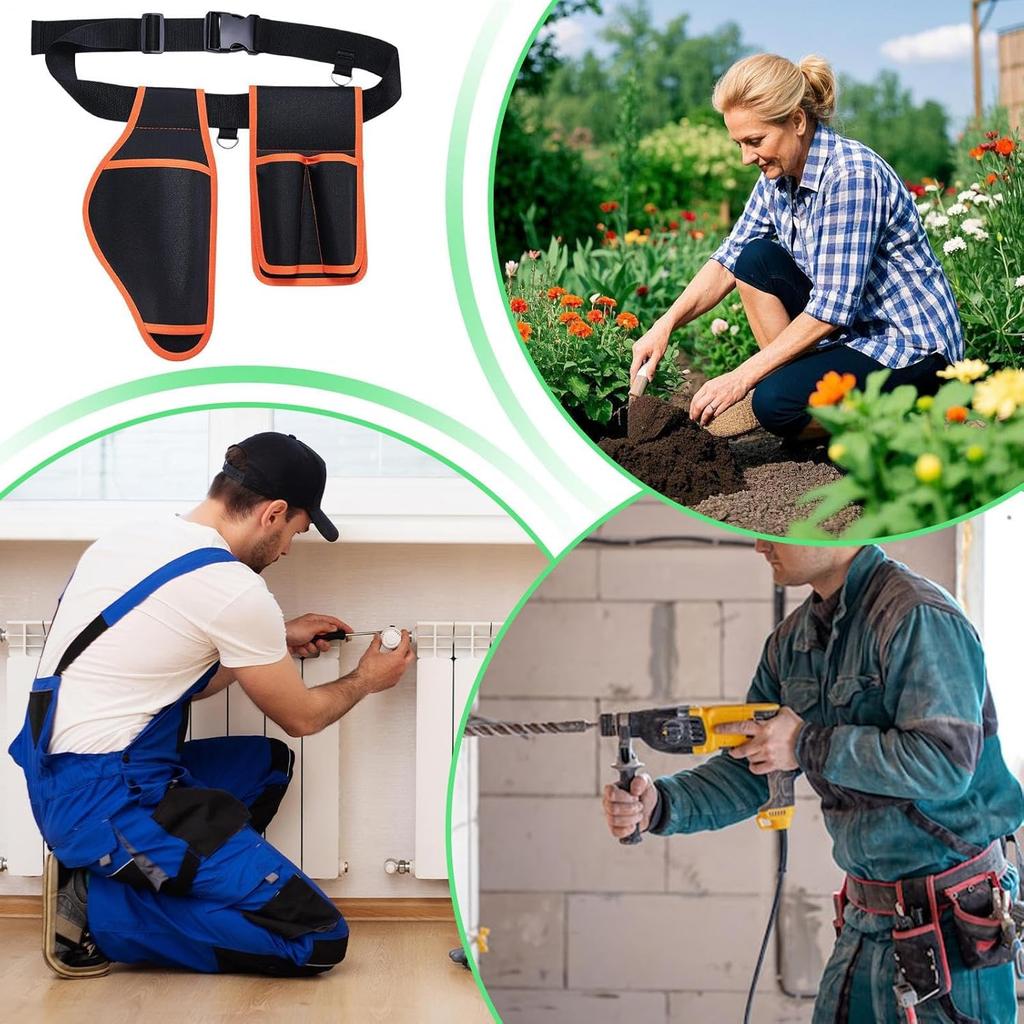 Garden Electric Pruning Shear Waist Tool Bag with Battery Storage Box with Belt Portable Outdoor Shear Scissor Storage Tools Bag