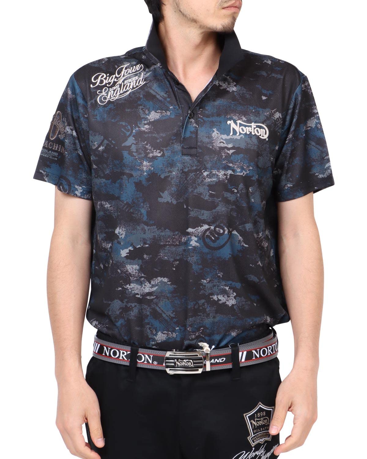 

Norton Golf Polo UV Camo Mesh Size M Shirt, Dry, Protection, Print, Shirt, Charcoal, (222NN1200)