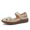 Summer new leather hollow soft-soled shoes sandals comfortable casual versatile hole shoes beef tendon sole