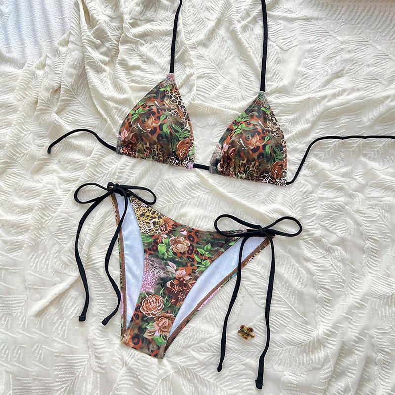 TS JYL-SW283 Lace-Up Two-Piece Bikini, High-End Sexy Beach Swimwear For Women M
