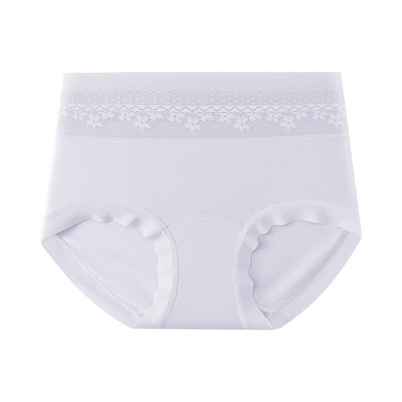 

Жіночі весняно-осінні мереживні однотонні бавовняні зручні облягаючі стегна високий відскок живіт висока талія трикутні трусики XL