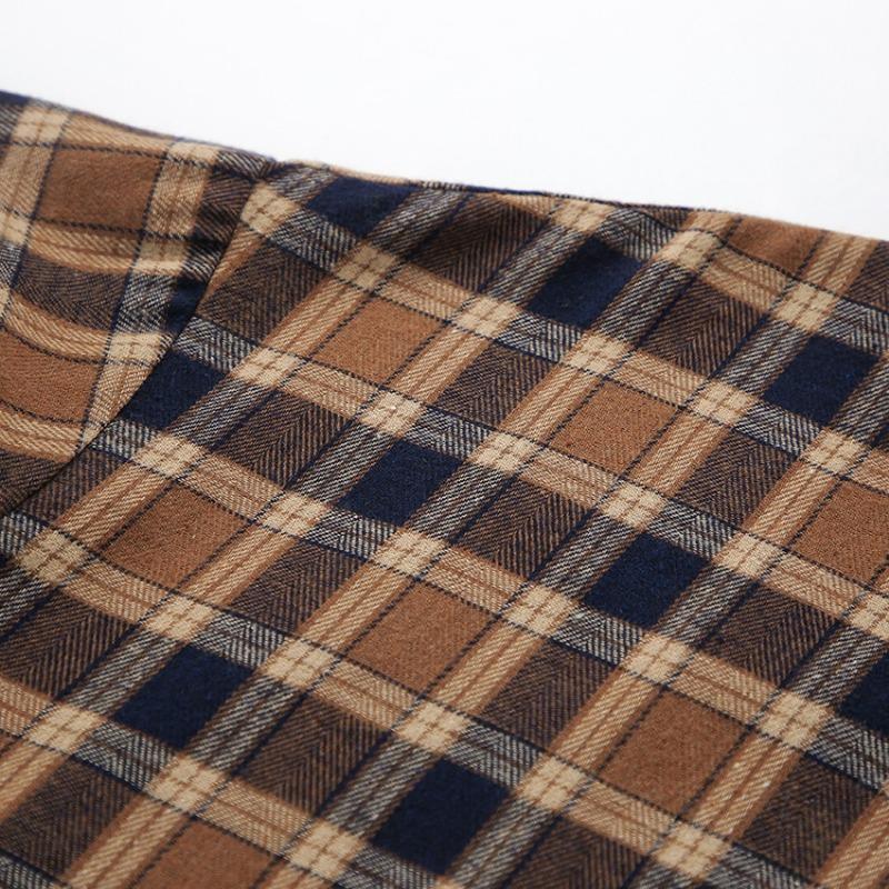 Women S Vintage Plaid Long Sleeve Loose Cardigan Shirt Summer Casual