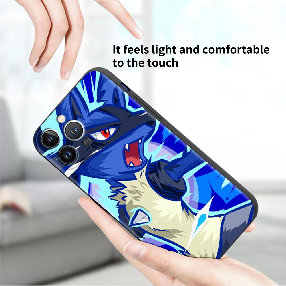 Telefon Fall Für Apple iPhone 11 14 13 12 Pro 7 Plus XR X XS Max 6 6S 13Pro Max schwarz Silikon Funda Anime Cool Pokemon