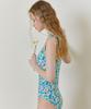 VIKINI VENDER Kipi Ribbon Monokini - Floral Green