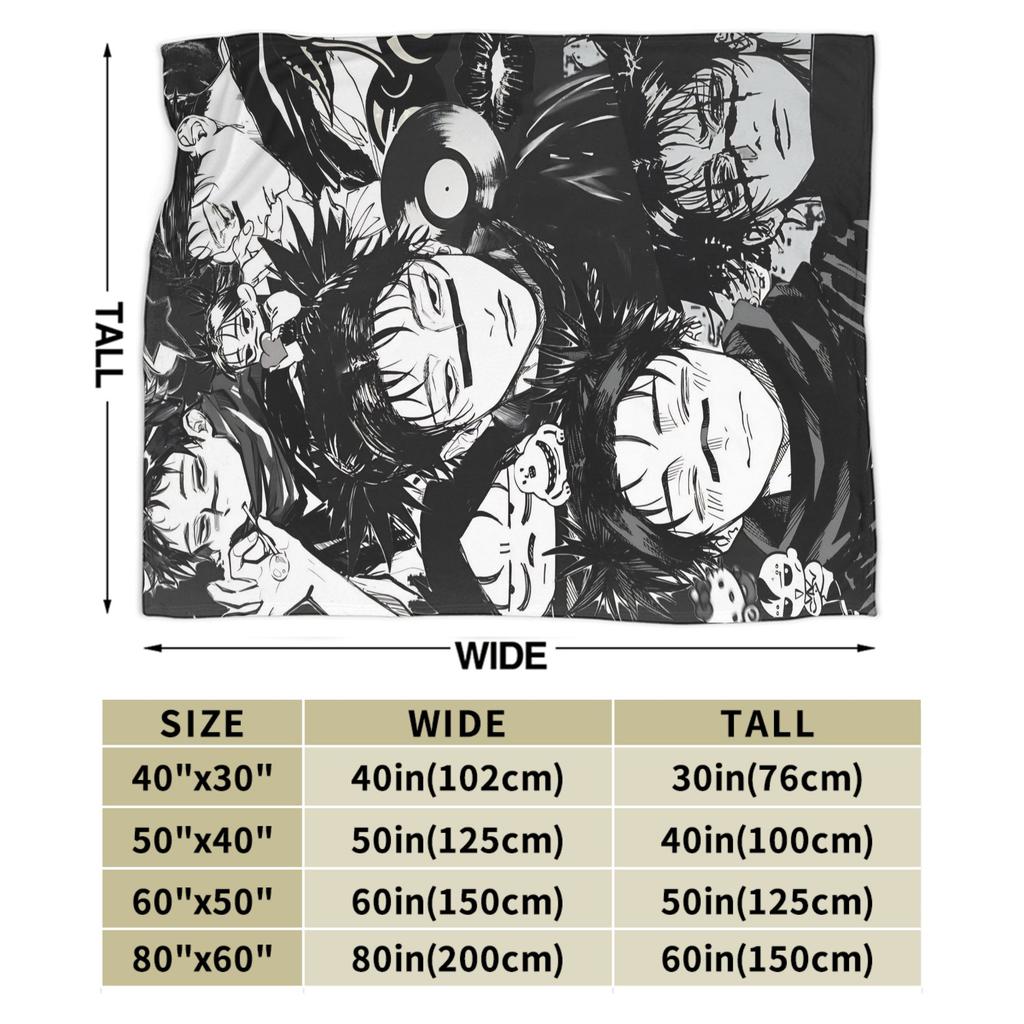Choso Blanket Kaisens Anime Plush Funny Warm Throw Blanket for Home Spring Autumn