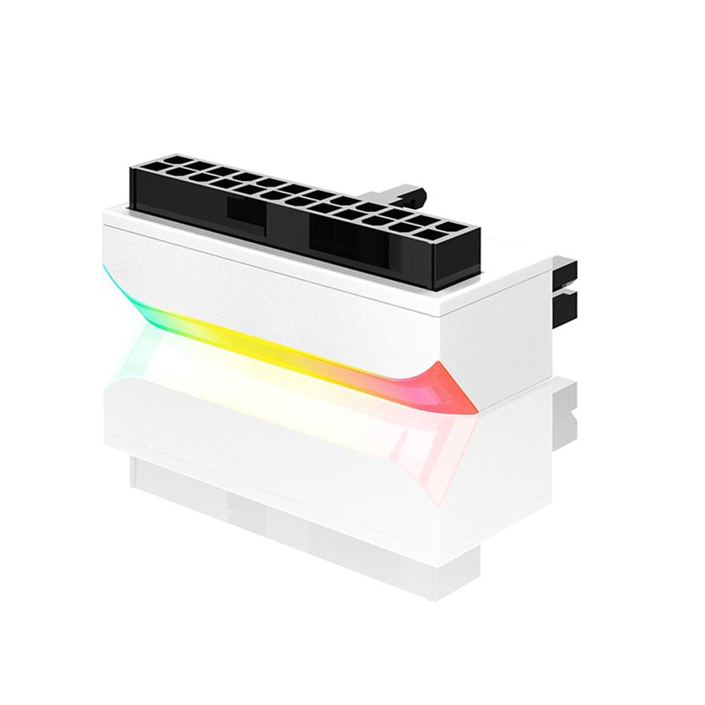 

Адаптер питания ATX 24Pin to 90 Degree, 5V 3Pin ARGB Rainbow Female to Male, кабель питания материнской платы