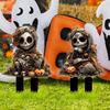 Halloween Decorations Outdoor Stakes Halloween Decorations Outdoor Yard Signs 2D Scary Party Supplies Outside Decor Signs For