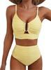 1Set Solid-color sexy gathered bikini swimsuit for women for beach wear