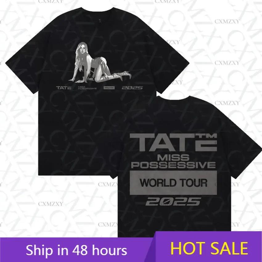 Tate McRae Miss Possessive Tour New T Shirts Unisex Womens Hip Hop Fashion Cotton Short Sleeve Tshirt Streetwear