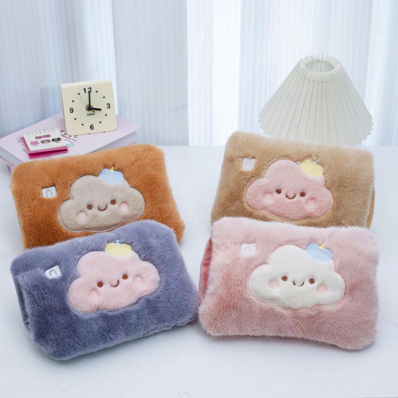 Electric Hot Water Bottle: Safe, Explosion-Proof, Auto Power-Off, Double Hand Inserts, Washable, Baby-Friendly