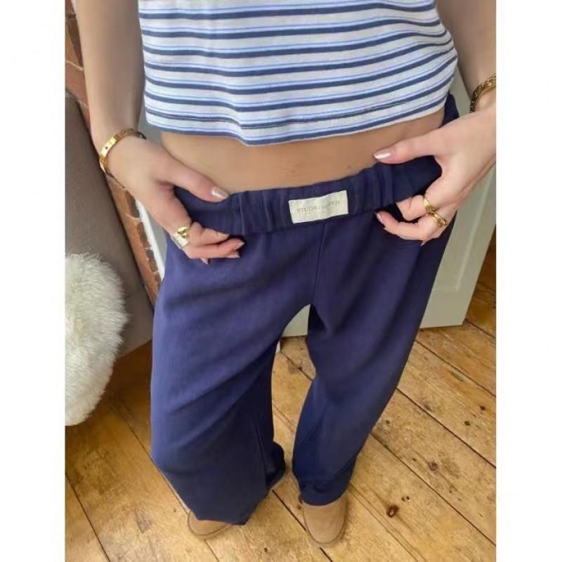 Womens Wide Leg Striped Casual Pants High Waist Loose Fit Street Style 2026