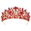 Elegant European and American Multi Color Alloy Crystal Wedding Headdress Bridal Crown