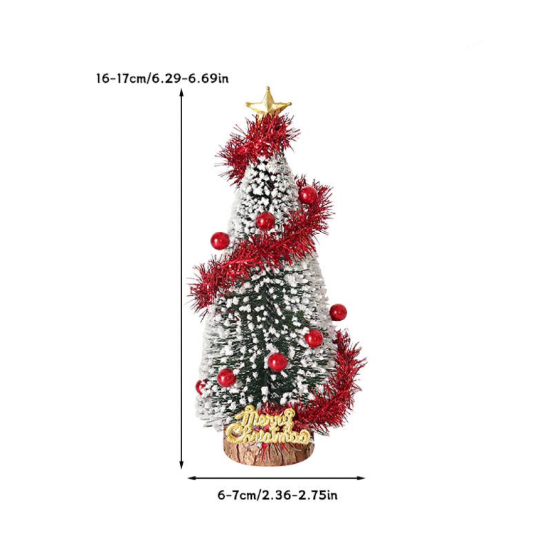 1/12 Dollhouse Mini Christmas Tree Cedar Tree Model Dollhouse Xmas Scene Decor Ornament Doll House Festival Decoration Toys