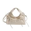 Adjustable Straps Bownot Hobo Bag Polyester Large Capacity Bow Decor Handbag Magnetic Buckle Anti-splash Water